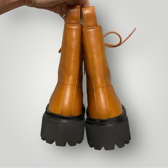 Madewell The Rayna Lace-Up Boot in Brown Leather Size 8.5 - Picture 12 of 13